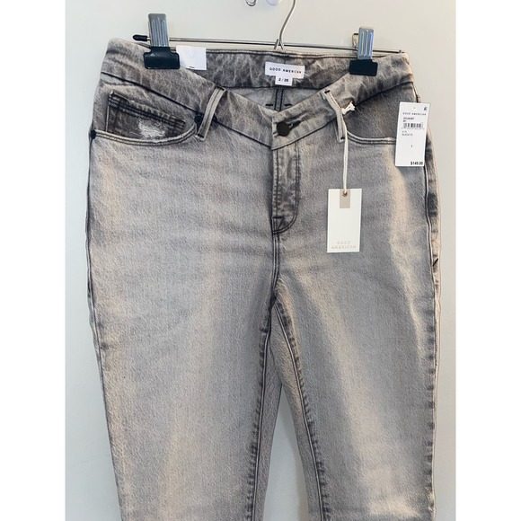 Good American good classic low distressed grey size 2/25 0016 - Picture 4 of 9